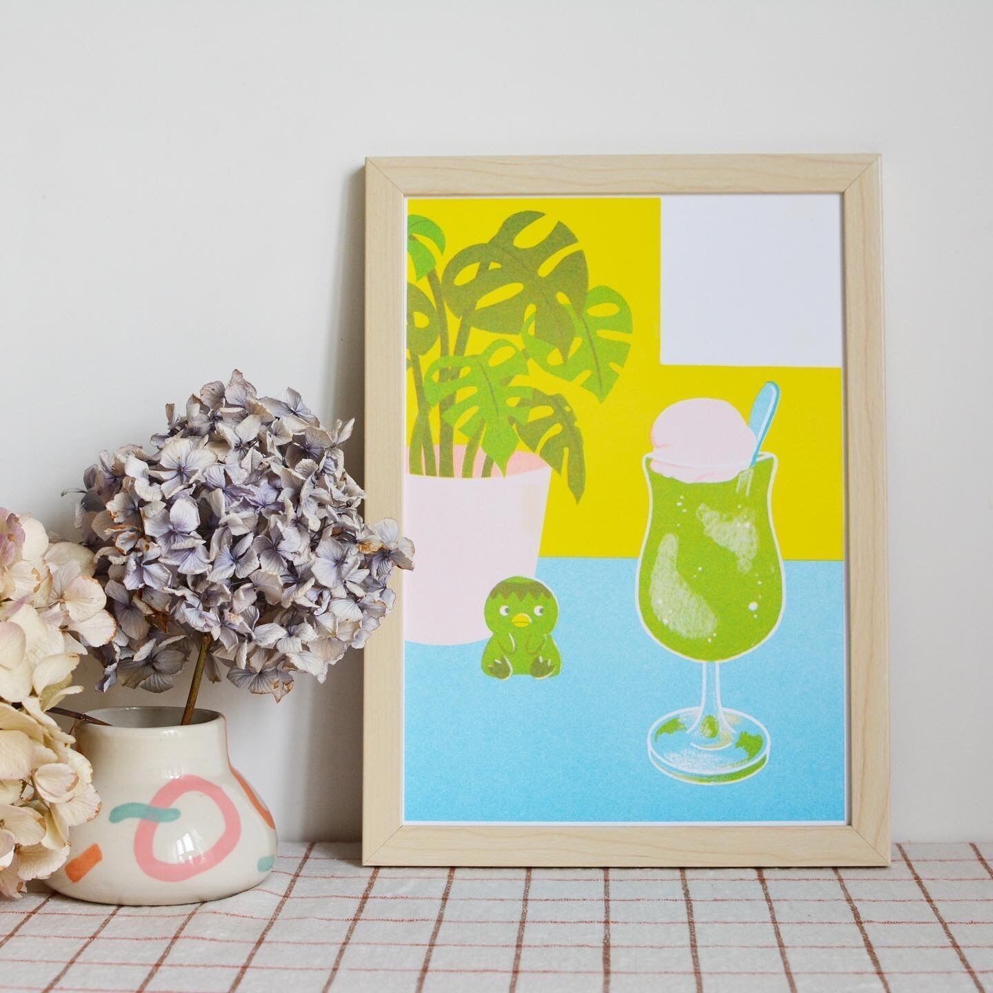 A4 risograph print "A moment in Osaka"