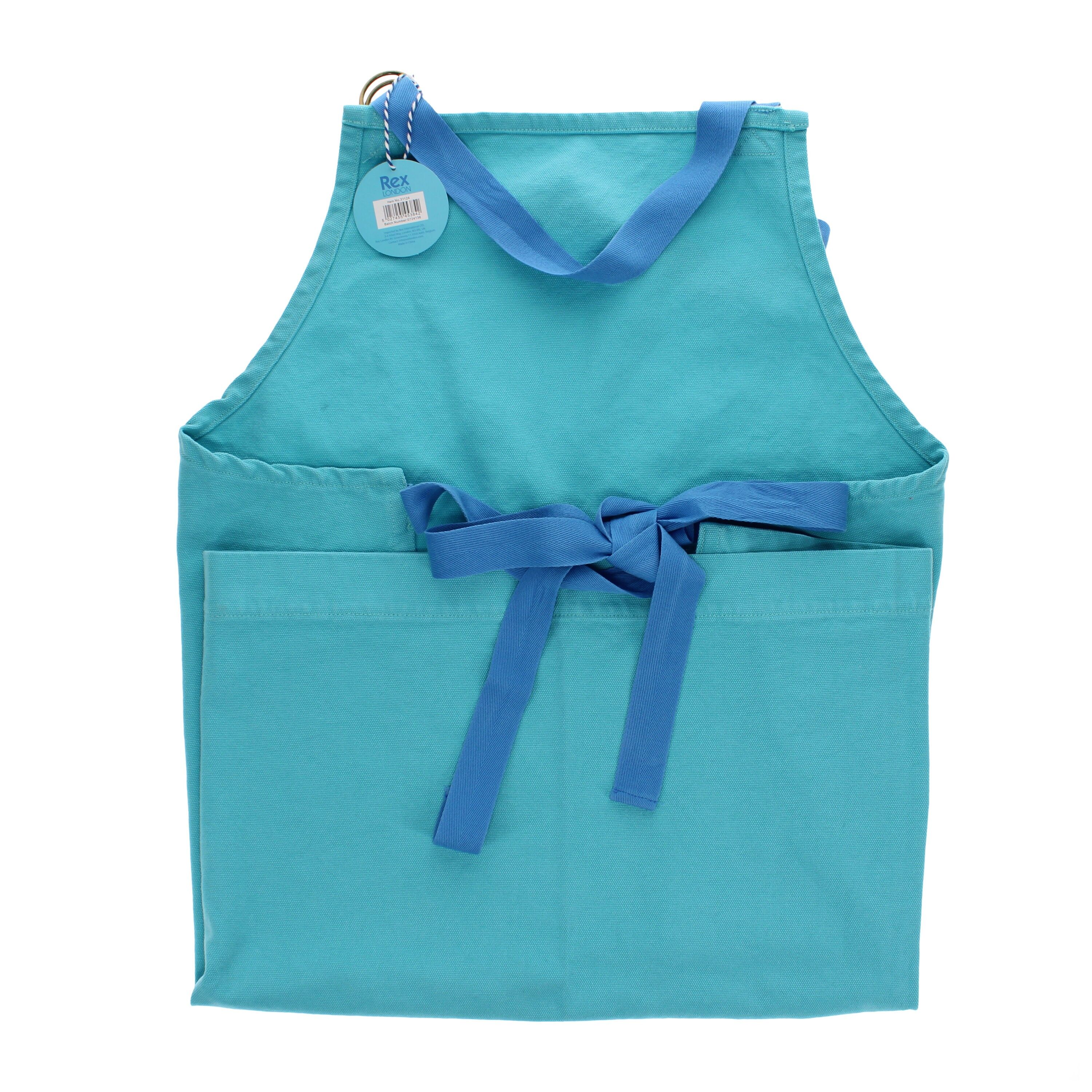 Zweifarbige Allzweckschürze - Aquablau