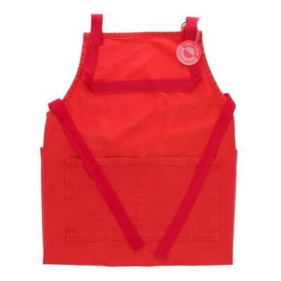 Two-tone utility apron - Red