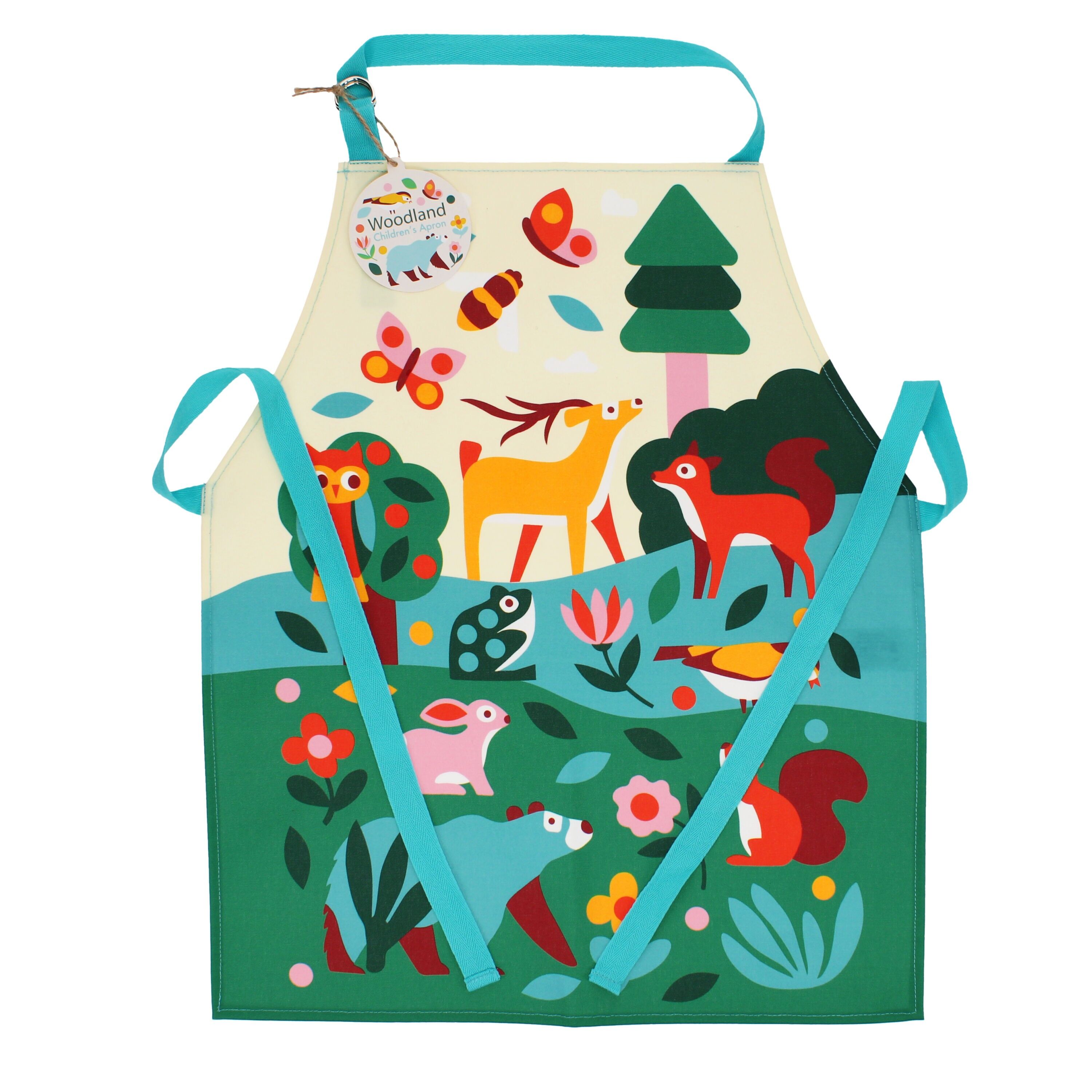 Grembiule per bambini in cotone lavabile - Woodland
