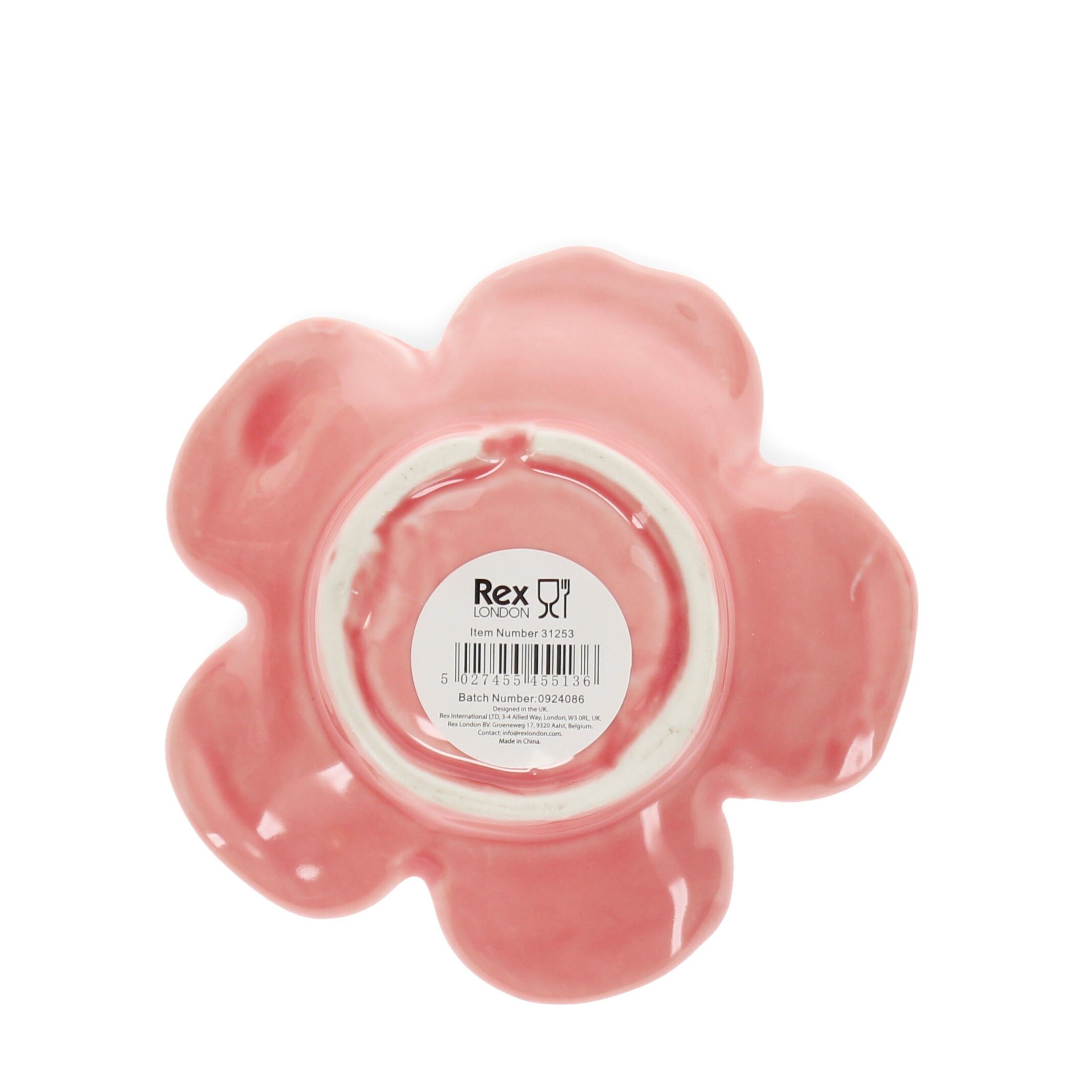 Piatto in ceramica a forma di fiore 11cm - Rosa