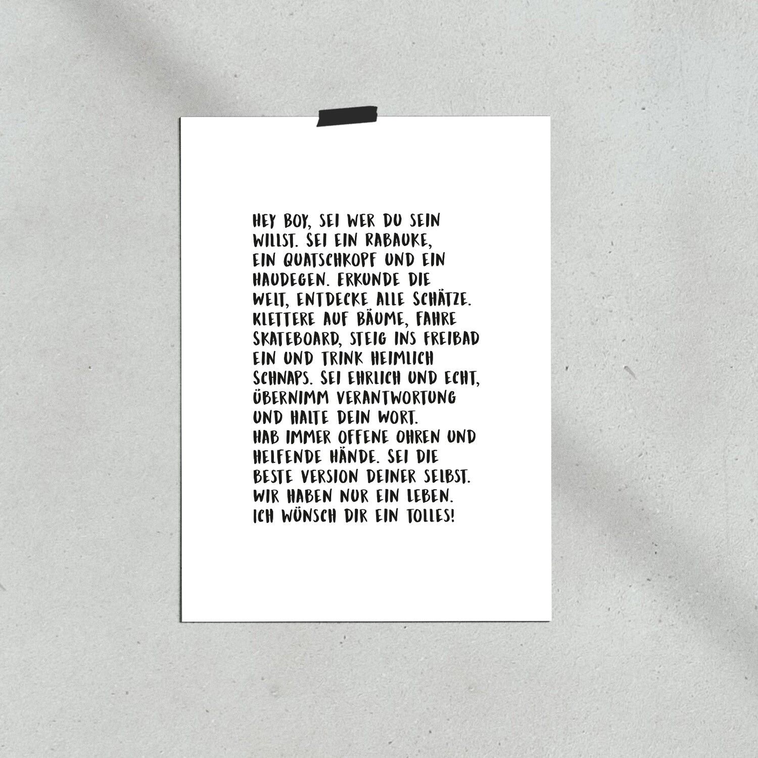 Ehi ragazzo / Manifesto