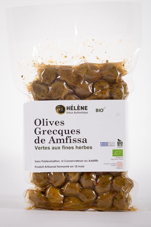 Olives vertes Amfissa aux herbes BIO