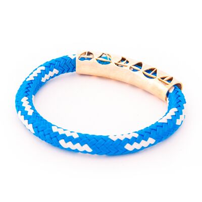 Bracelet en corde détaillé AnemosS Sail - Bleu