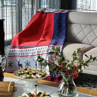 Dolce Bonita Home Single Cotton Blanket 150x200 Carmelo Navy Blue