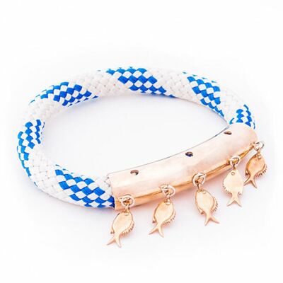 Pulsera de cuerda con detalles de pez de AnemosS - Azul