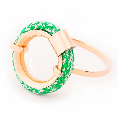 Bracelet en corde AnemosS Marine avec détails - Vert