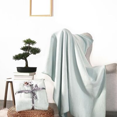 Manta de algodón Dolce Bonita Home para TV, 127 x 155 cm, color verde agua básico