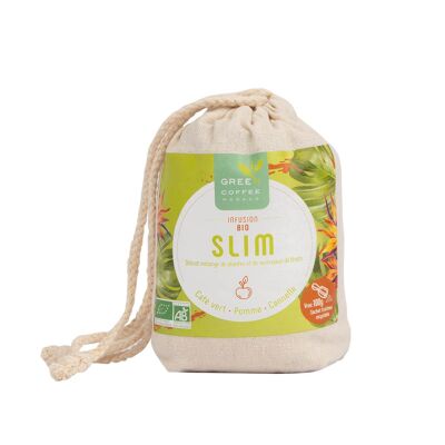 SLIM Infusion Bio antioxydante café vert Saveur Pomme/ Cannelle VRAC 100g