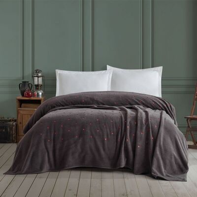 Cubrecamas doble bordado Lubow de Hobby Love - Gris oscuro