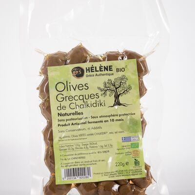 Organic Chalkidikis green olives