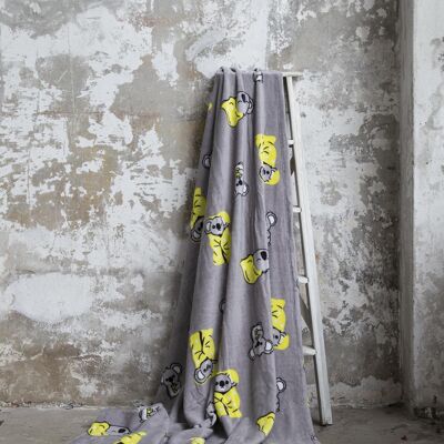 Manta individual Wellsoft Dolce Bonita Home Koala Bear Yellow
