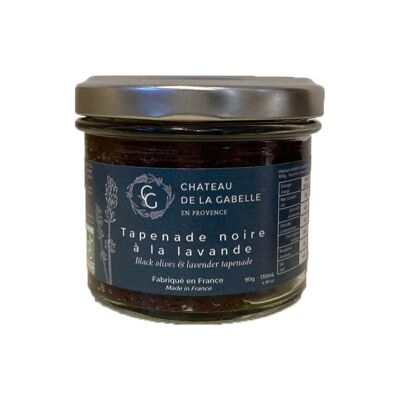 Black tapenade with organic lavender flower