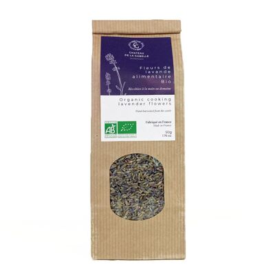 Flor de lavanda de alimentos orgánicos - 50g