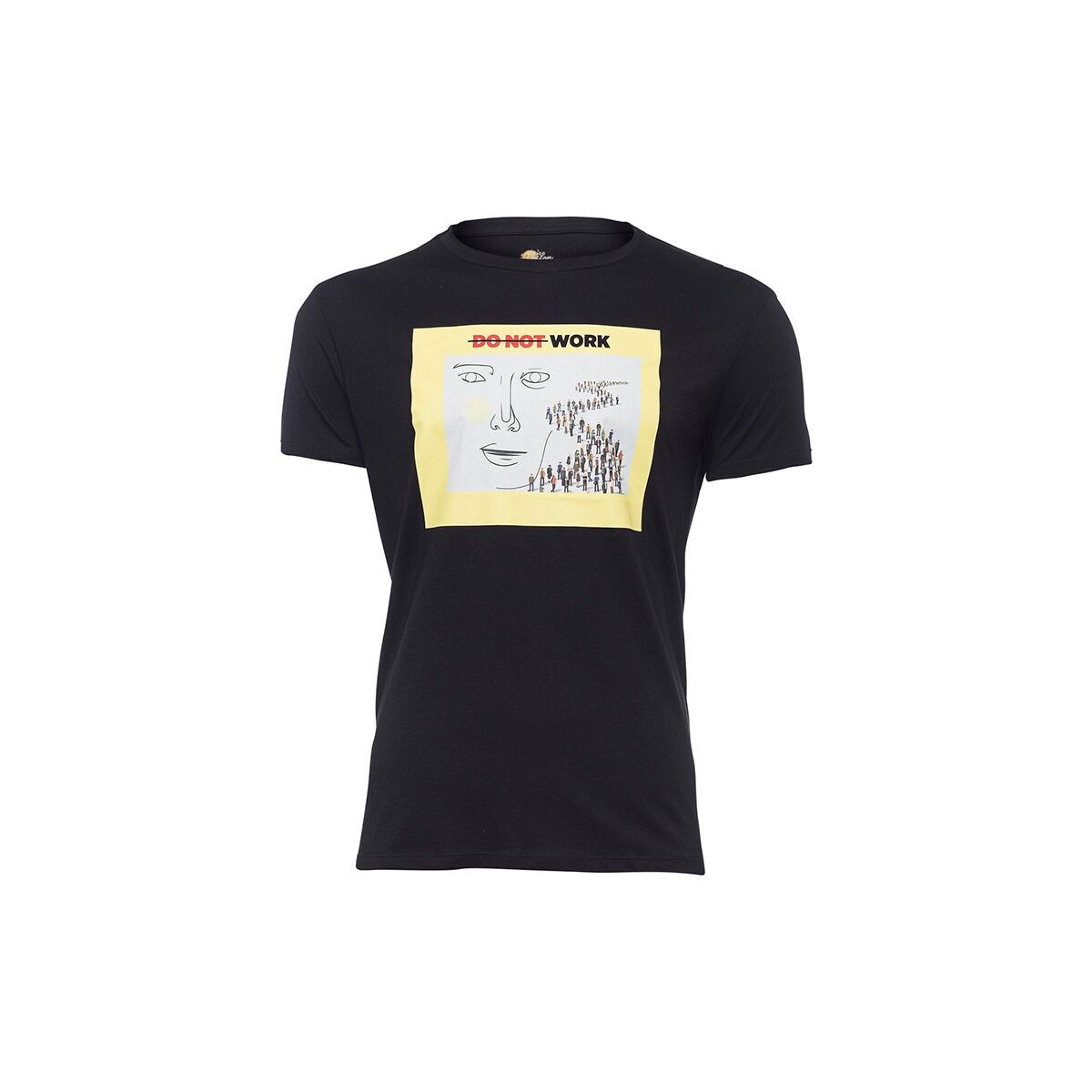 Camiseta de cuello redondo con caras de Biggdesign, talla XL