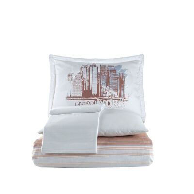 Hobby Aden Pink - Set copripiumino matrimoniale in raso