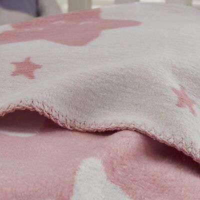 Dolce Bonita Home Coperta per neonati in cotone Stella, Rosa