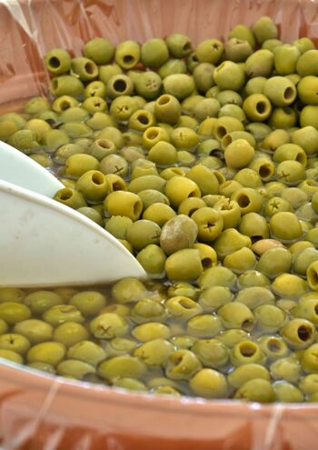 PROMO -10% - Olives vertes Chalkidikis dénoyautées BIO 2