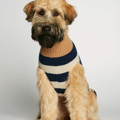 Anni Navy Merino Wool and Cashmere Dog sweater