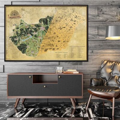 Hungary XL GOLD Scratch-off map