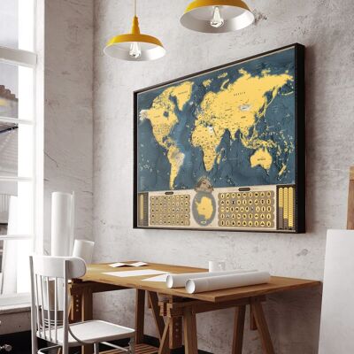 World Scratch-off map COFFEE edition