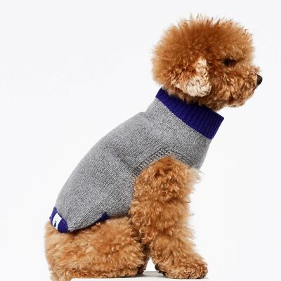 Mark R. Wool Dog Sweater - Grey