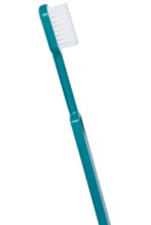 Sachet de 10 Brosse à dents rechargeable bioplastique Caliquo Bleu turquoise - SOUPLE