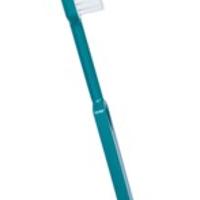 Bag of 10 Caliquo turquoise blue bioplastic rechargeable toothbrush - SOFT