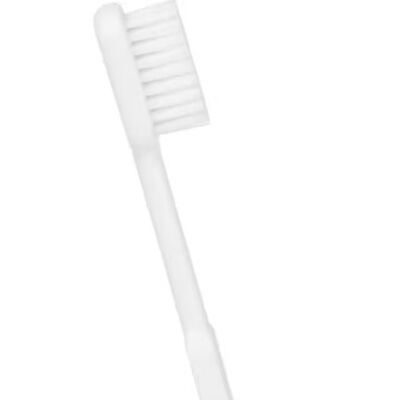 Bag of 10 white Caliquo bioplastic refillable toothbrushes - SOFT
