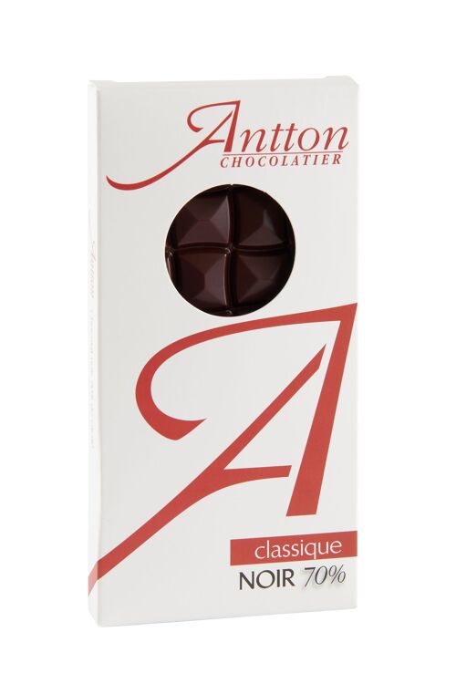 Tablette chocolat noir 70% 90g