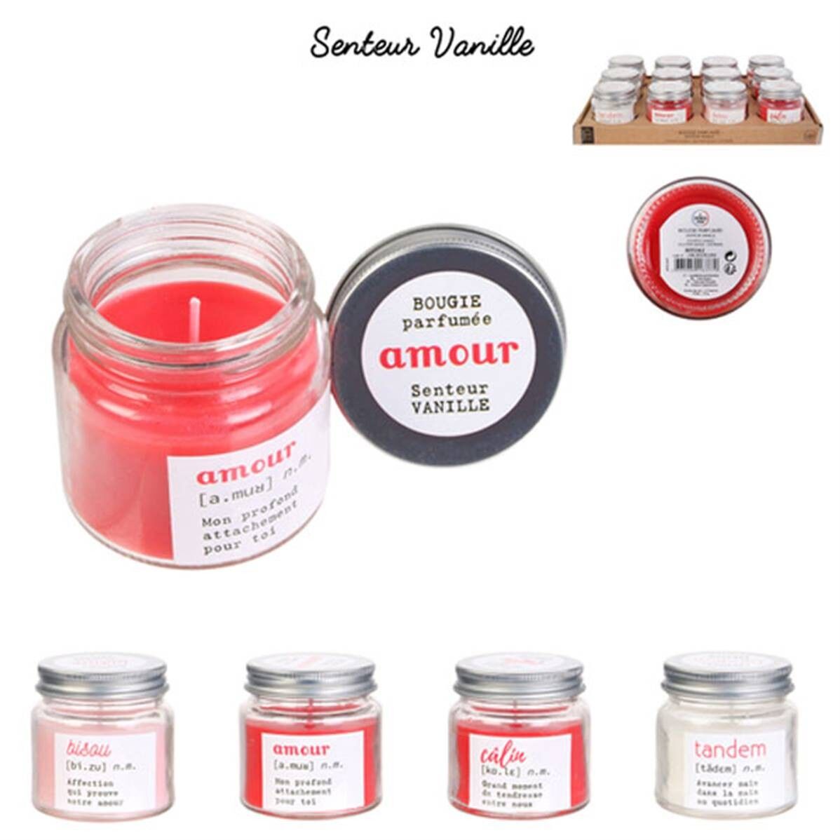 Velas en Mini Tarro Palabras de Amor