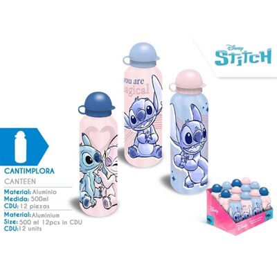 Botella de aluminio 500 ml Stitch