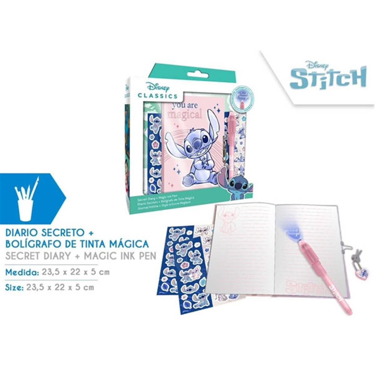 Quaderno segreto Stitch con penna magica