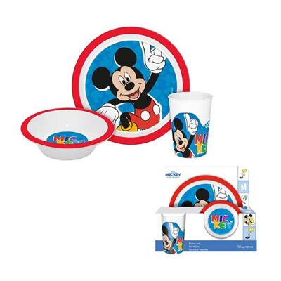 Set di piatti in vetro con ciotola di Topolino