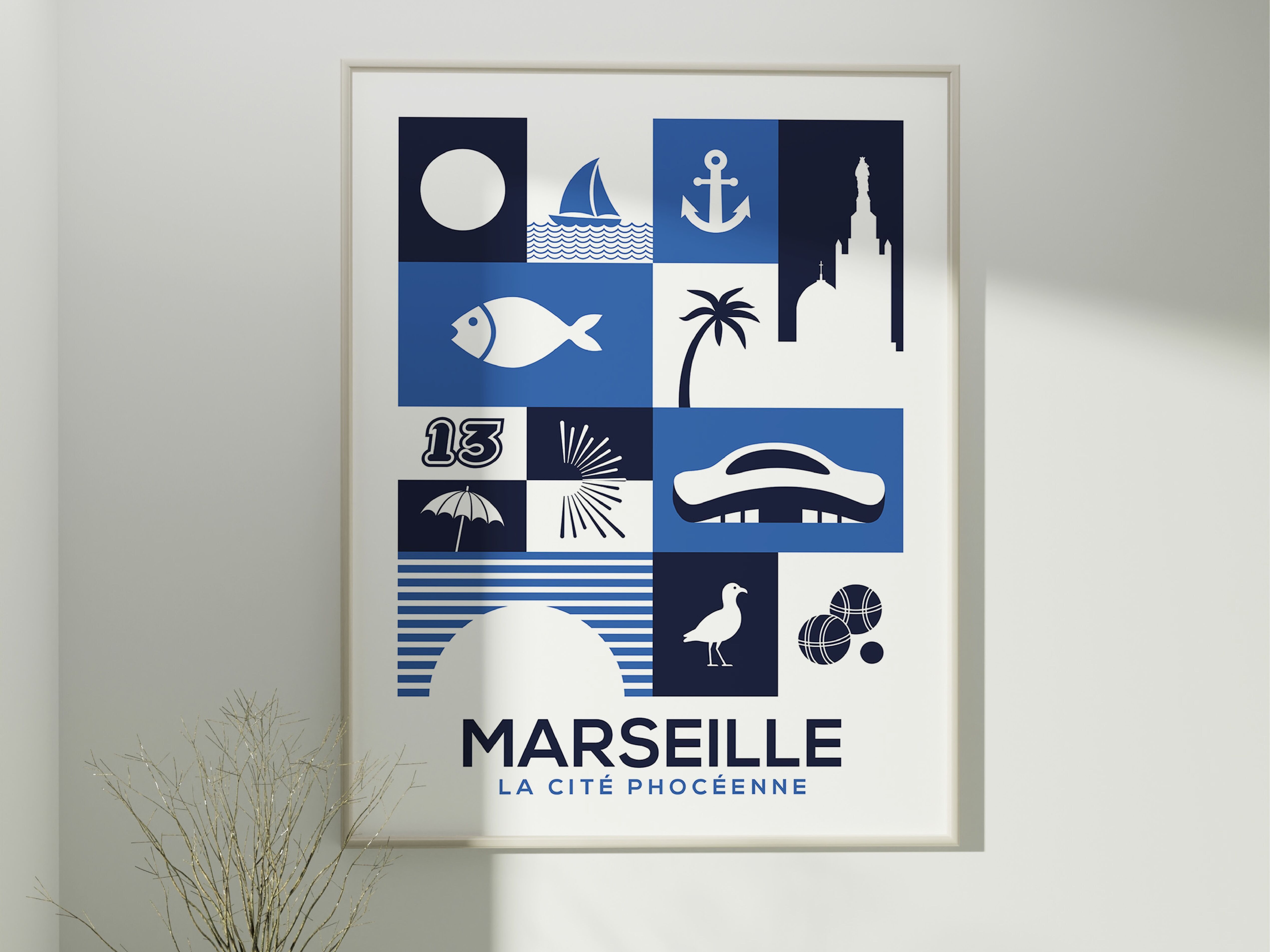 Poster di Marsiglia - Poster per la decorazione d'interni di design