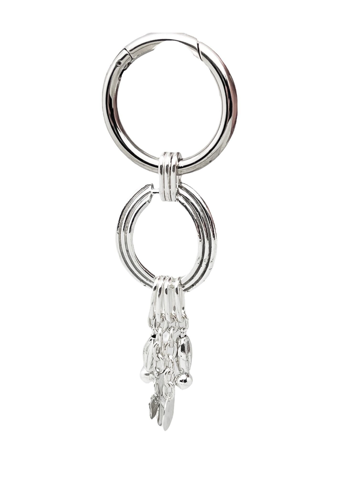 Portachiavi portafortuna con ciondolo per borsa in argento placcato