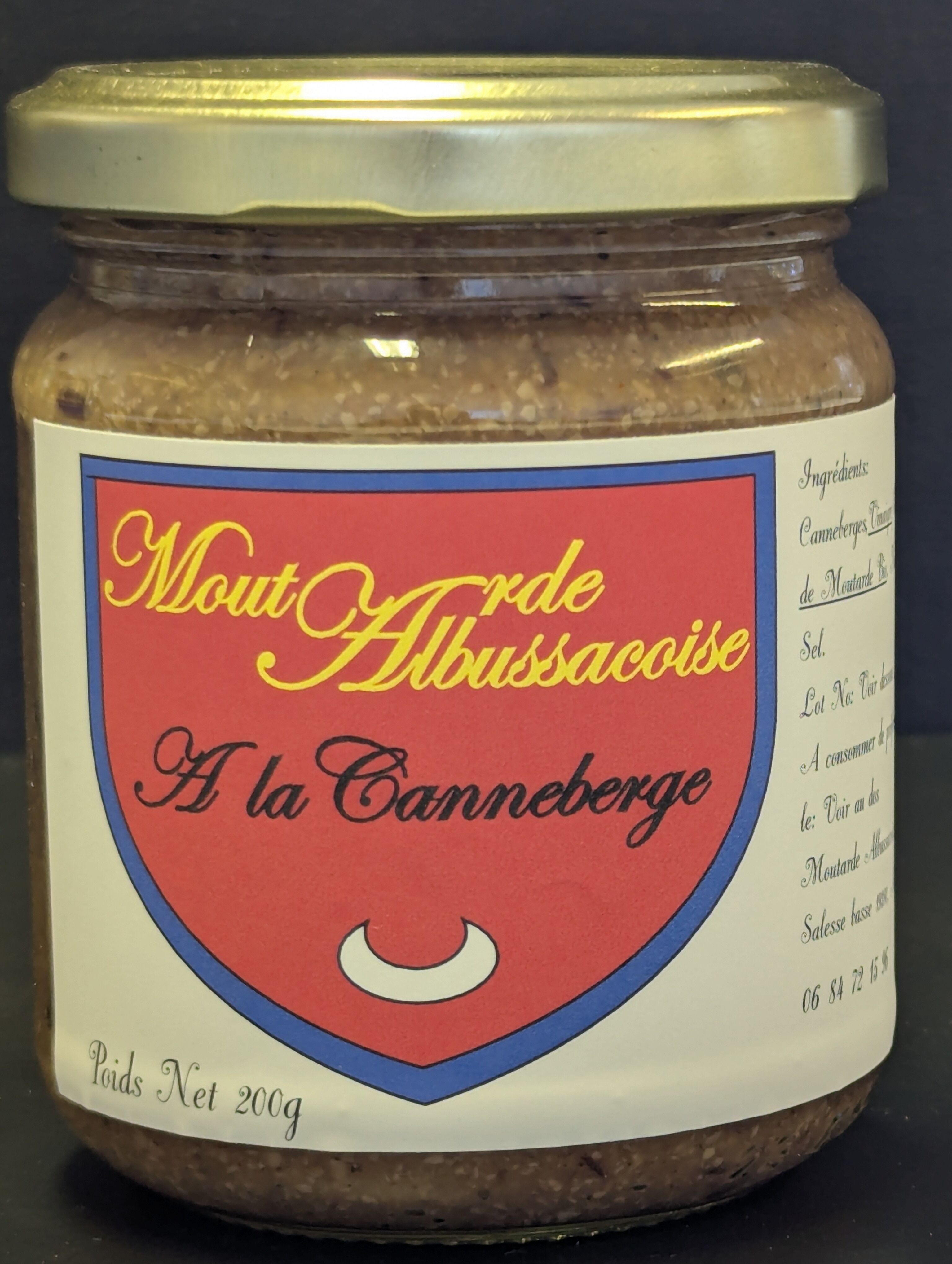 Senape di mirtilli rossi 200g