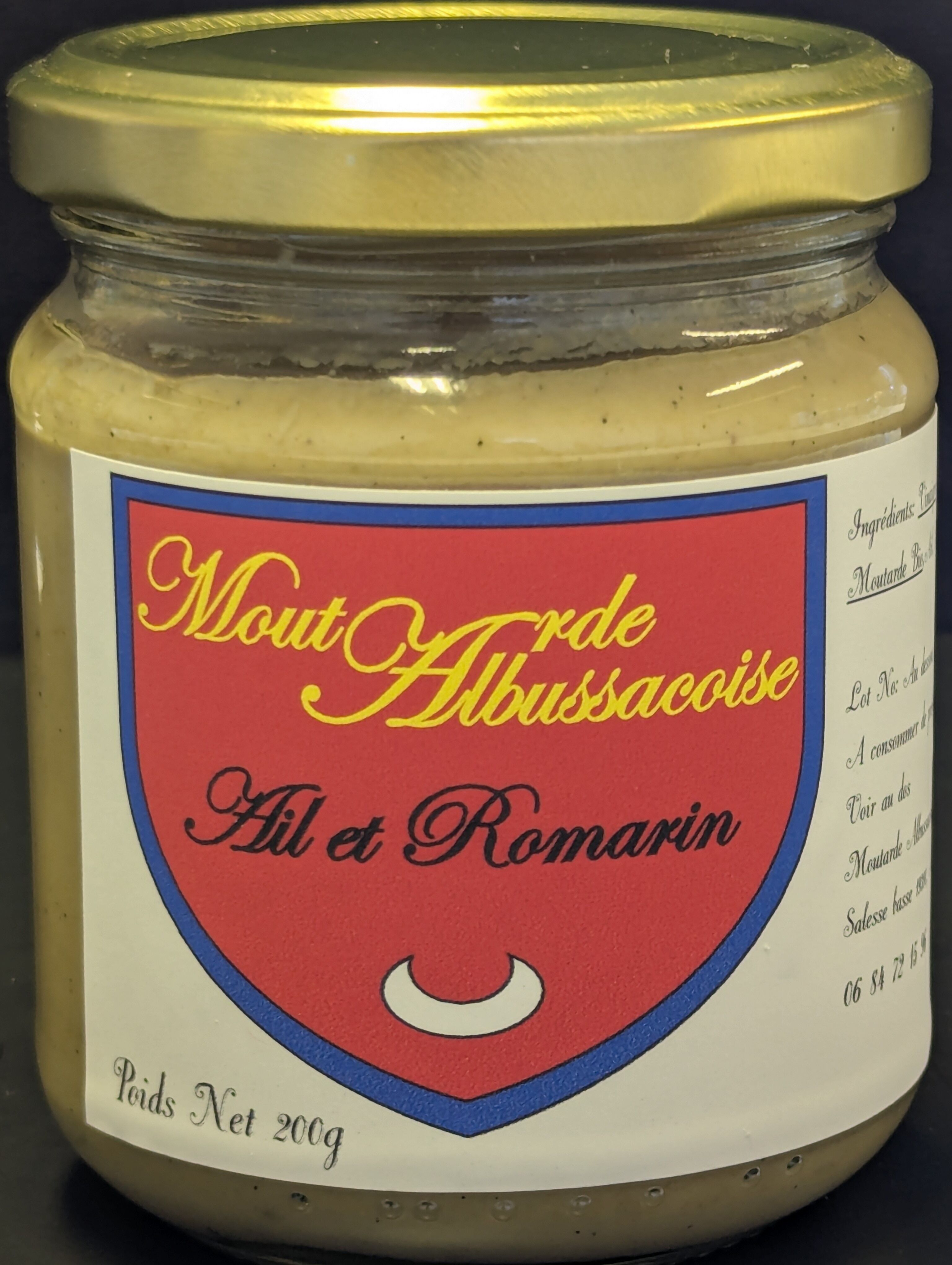 Senape all'aglio e rosmarino 200g