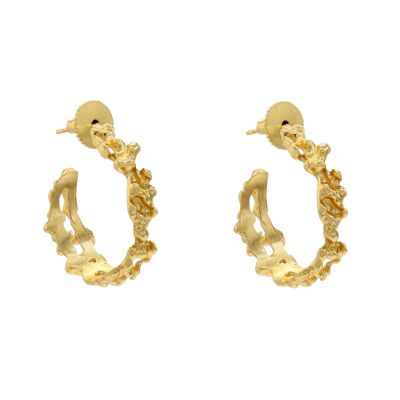 Boucles d'oreilles créoles en iridium