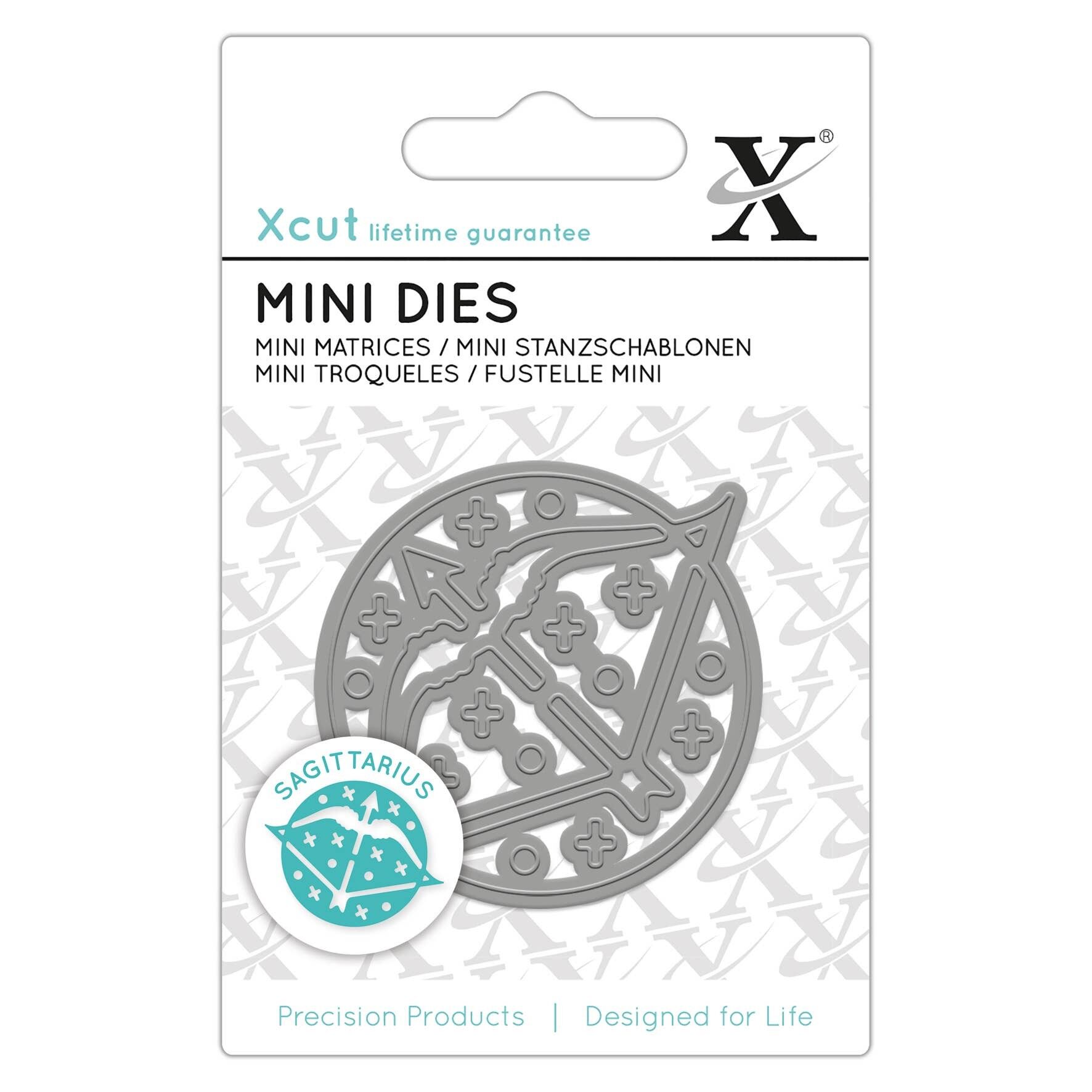 Mini troquel Xcut, signo del zodiaco Sagitario, acero al carbono, arte y manualidades, suministros para herramientas de corte de carbono para una hermosa decoración, fabricación de tarjetas, envoltura de regalos, scrapbooking, creación de invitaciones, Crafters Companion