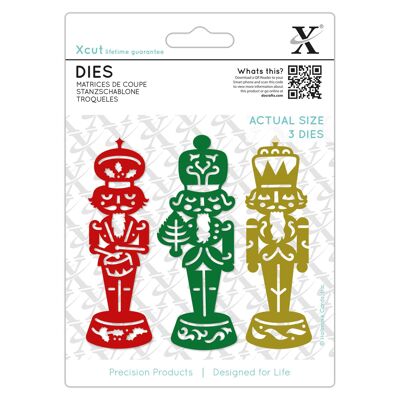 Troqueles Xcut Cascanueces, 3 piezas, acero al carbono, arte y manualidades, suministros para herramientas de corte de carbono, para hermosas decoraciones, fabricación de tarjetas, etiquetas de regalo, envolturas, álbumes de recortes, fabricación de invitaciones, Crafters Companion