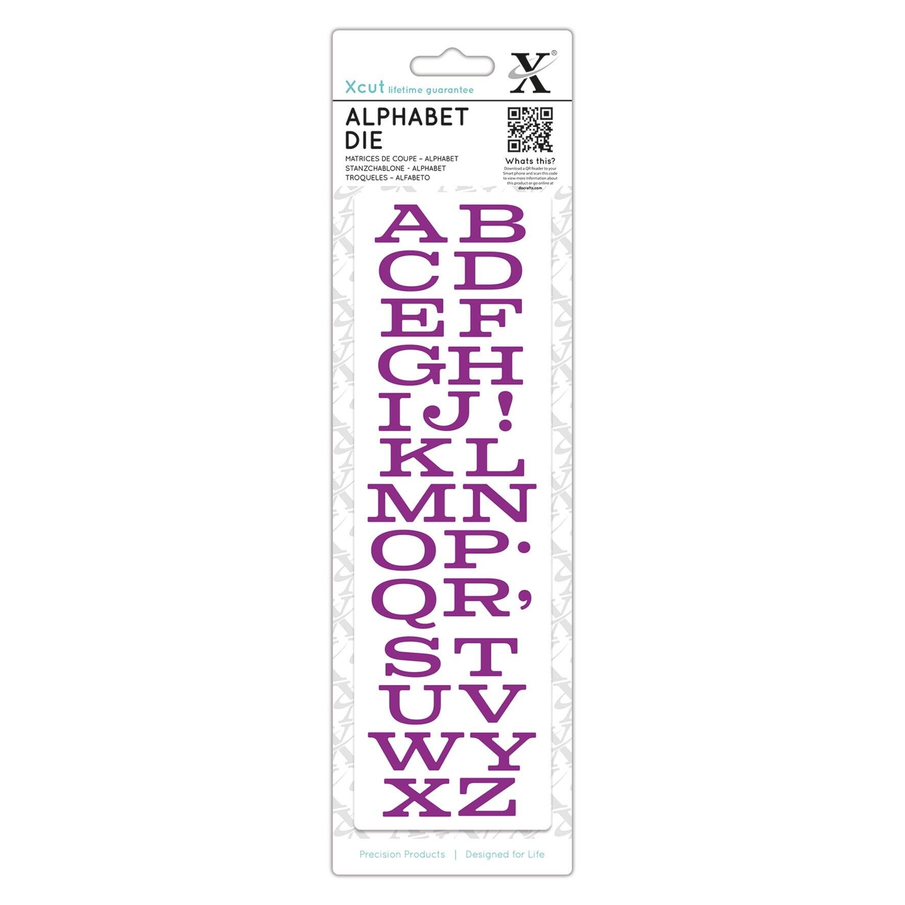 Xcut Alphabet-Stanzformen Mid West, Karbonstahl, Kunst & Handwerk, Karbon-Schneidwerkzeug-Zubehör, für schöne Dekorationen, Kartenherstellung, Geschenkanhänger, Verpackungen, Scrapbooking, Einladungen, Crafters Companion