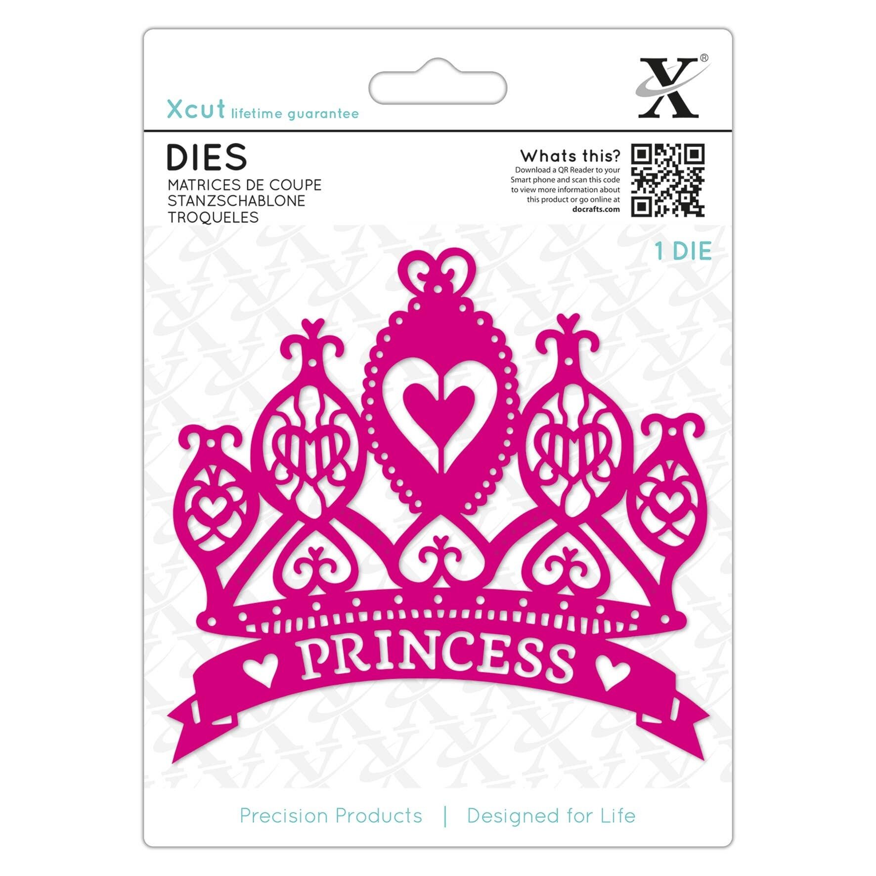 Xcut Stanzformen „Prinzessinnen-Tiara“, Karbonstahl, Kunst & Handwerk, Karbon-Schneidwerkzeug-Zubehör, für schöne Dekorationen, Kartengestaltung, Geschenkanhänger, Verpackungen, Scrapbooking, Einladungen, Crafters Companion