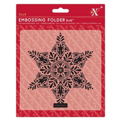Cartella per goffratura Xcut 6x6" Foliage Star, accessori fai da te per arti e mestieri, forniture per la creazione di biglietti, decorazioni per goffratura, forniture per cordonatura e accessori per utensili per l'artigianato, scrapbooking, tamponi per goffratura