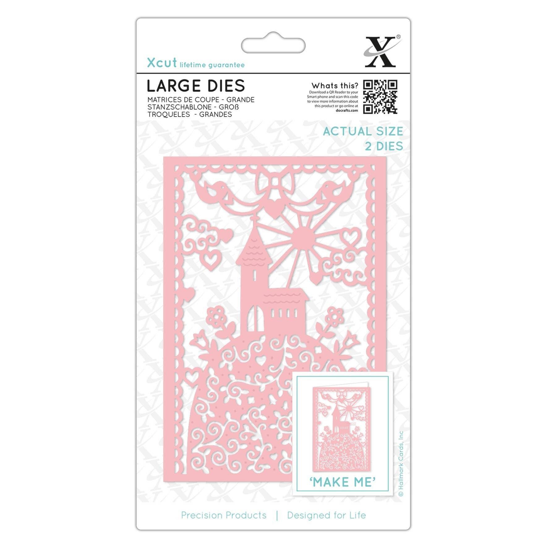 Xcut Große Stanzformen Hilltop Church, 2 Stück aus Karbonstahl, Kunst & Handwerk, Schneidewerkzeug-Zubehör, schöne Dekoration, Kartenherstellung, Verpacken von Geschenkanhängern, Scrapbooking, Einladungsherstellung, Crafters Companion