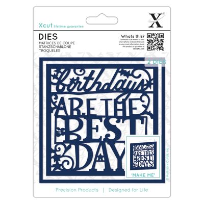 Matrices de découpe Xcut Les anniversaires sont les meilleurs jours, Acier au carbone, Art et artisanat, Fournitures d'outils de coupe, Belle décoration, Fabrication de cartes, Emballage d'étiquettes cadeaux, Scrapbooking, Fabrication d'invitations, Compagnon des artisans