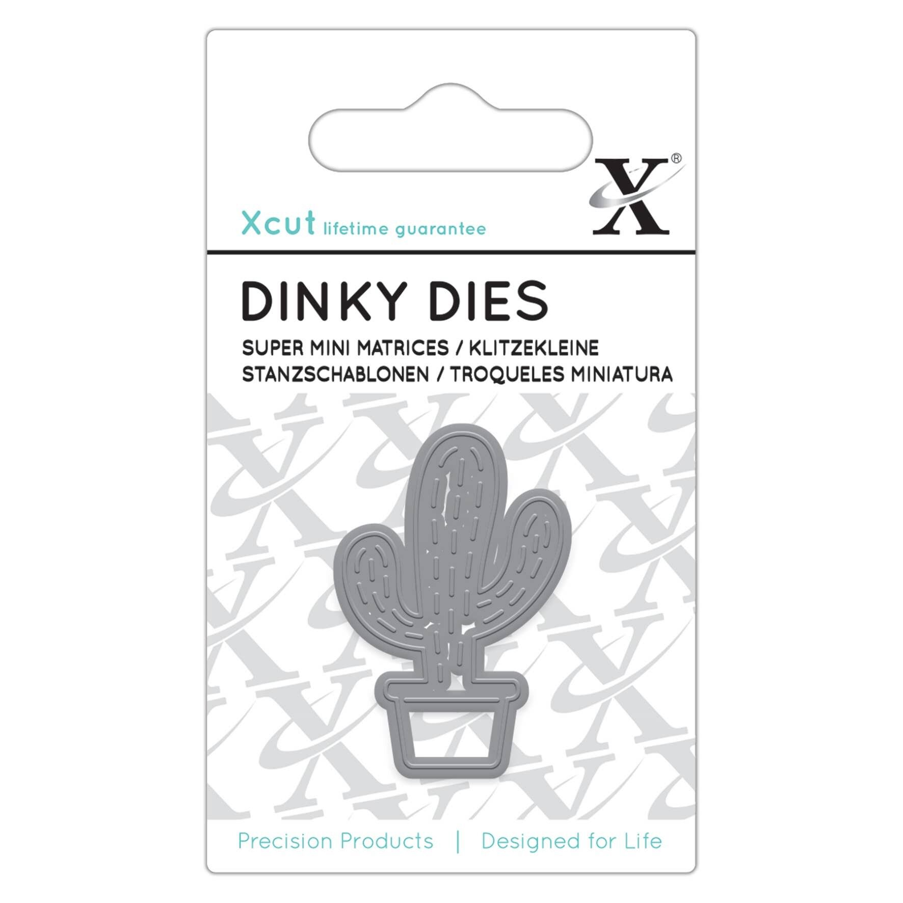 Xcut Dinky Dies Kaktus, Karbonstahl, Kunst & Handwerk, Karbon-Schneidwerkzeug-Zubehör, für schöne Dekoration, Kartenherstellung, Geschenkanhänger, Verpackungen, Scrapbooking, Einladungsherstellung, Crafters Companion