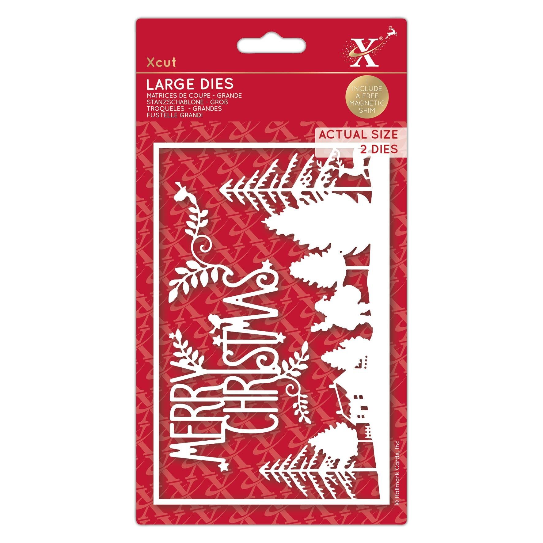 Xcut Large Dies, Merry Christmas, Carbon Steel, Art & Craft, Cutting Tool Supplies, For Beautiful Decoration, Card Making, Gift Tag Wrapping, Scrapbooking, Invitation Making, Crafters Companion
