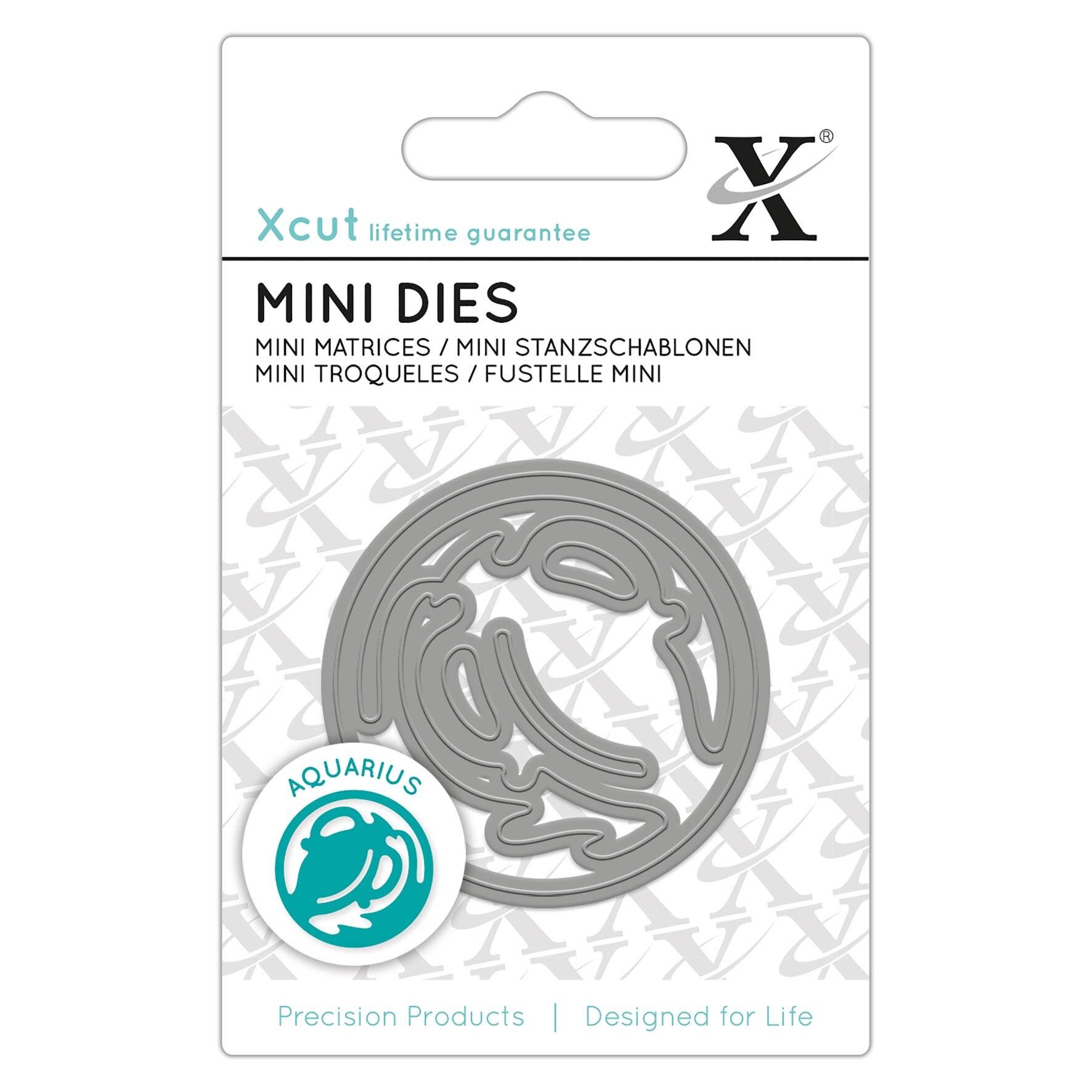 Mini troquel Xcut, signo del zodiaco Acuario, acero al carbono, arte y manualidades, suministros para herramientas de corte de carbono para una hermosa decoración, fabricación de tarjetas, etiquetas de regalo, envoltura de álbumes de recortes, creación de invitaciones, Crafters Companion