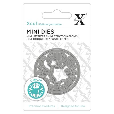 Xcut Mini Die, Signe du Zodiaque Cancer, Acier au Carbone, Art & Artisanat, Fournitures d'Outils de Découpe au Carbone pour une Belle Décoration, Fabrication de Cartes, Emballage d'Étiquettes Cadeaux, Scrapbooking, Fabrication d'Invitations, Compagnon d'Artisan
